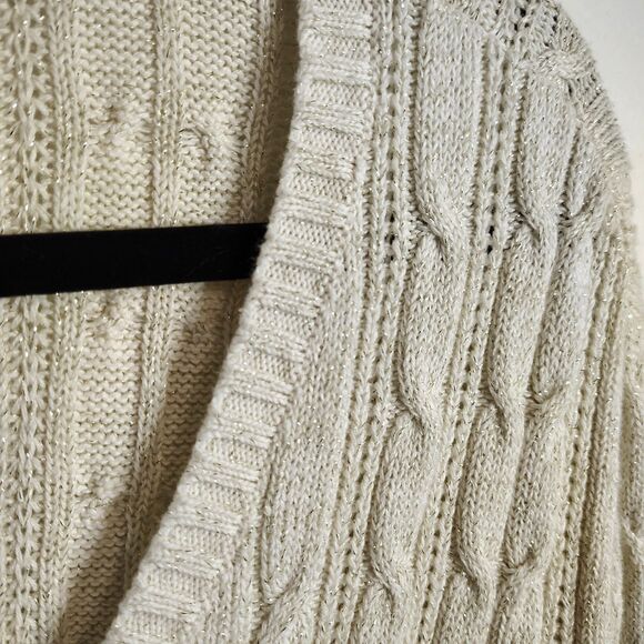 ST. JOHN'S BAY 2 Cable Knit Sweaters 2X Women's Long Sleeve V-Neck Bundle Lot - Picture 4 of 8